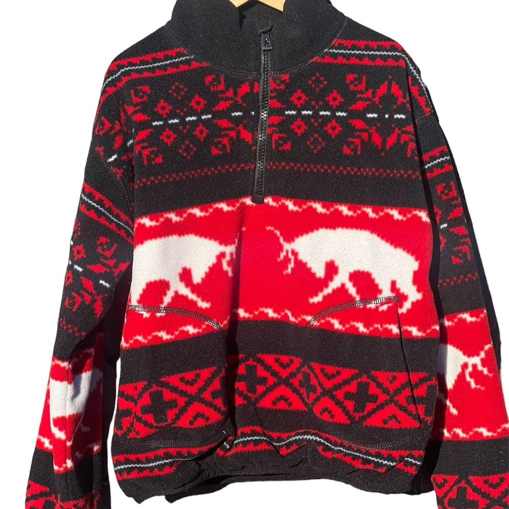 Polo Ralph Lauren Girls Fair Isle Fleece 1/4 Zip Sweater - Picture 3 of 10